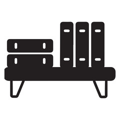 Bookshelf black icon