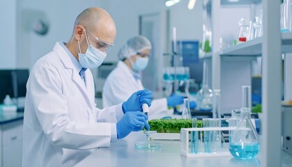 Fototapeta premium Scientists working in lab
