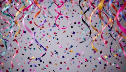 Fototapeta premium The image shows a vibrant, celebratory scene with several colorful elements