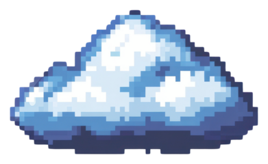 PNG Six pixel cloud icon illustration accessories astronomy.