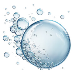 Water bubble effect transparent background PNG with realistic water droplet effect and clear bubble design for creative projects and digital art elements