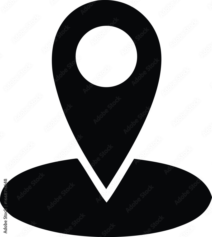 Poster modern map pointer icon simple navigation symbol for location services and geolocation applications