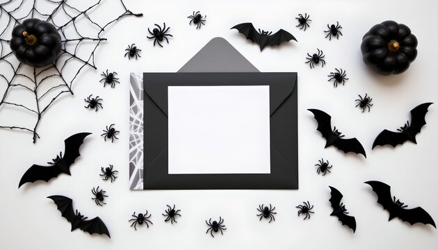 On a clean, white surface, a festive arrangement suggests an invitation