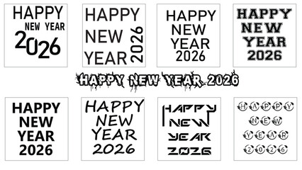 Fototapeta premium Happy new year 2026 greeting 