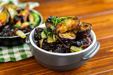 A juicy and aromatic dish of fresh vegetables with herbs