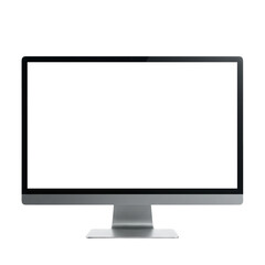 Fototapeta premium Modern Computer Monitor with Blank Screen on Transparent Background