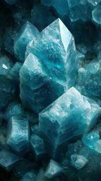 Mystical Blue Crystal Formation