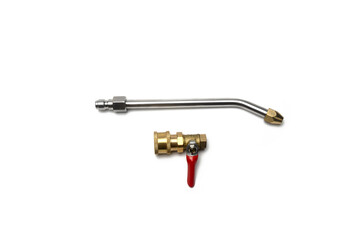 Brass Valve and Metal Nozzle Isolated Tools