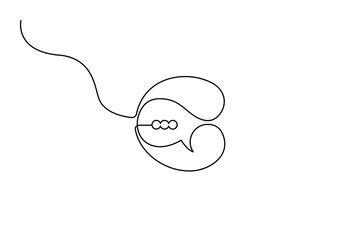 Minimalist One-Line Speech Bubble Drawing and vector design art