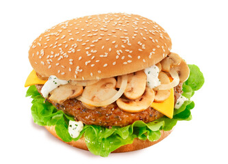 Burger, Ciabatta, salad