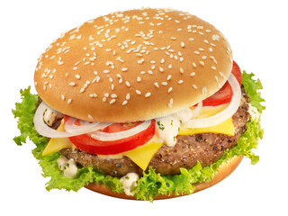 Burger, Ciabatta, salad