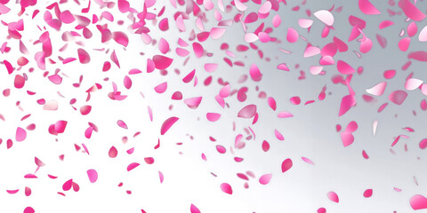 PNG Pink confetti falling on a black background petals beautiful floating.