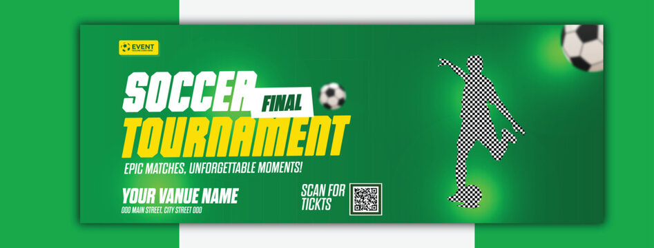 Football tournament  final match cover design template vector