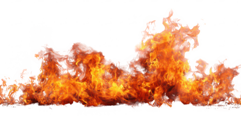 Fire Flames PNG Isolated Collection – Realistic Orange Red Flames Transparent Background