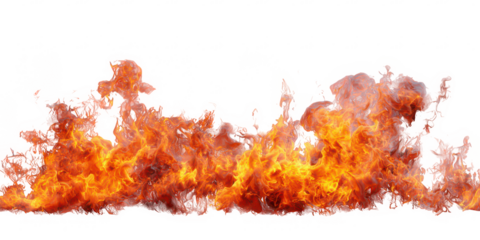 Fire Flames PNG Isolated Collection – Realistic Orange Red Flames Transparent Background