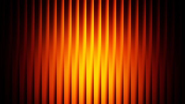 Abstract vertical glowing lines of orange and red light create a warm vibrant background