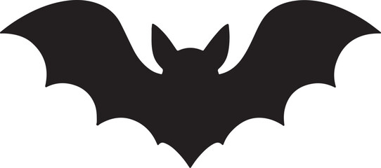 Halloween bat silhouette vector, spooky design for horror, festive, and seasonal projects.