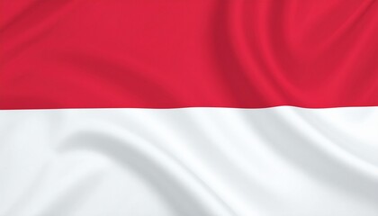 Obraz premium Indonesia’s red and white flag with equal horizontal bands, symbolizing courage and purity in a bold, minimalist design.