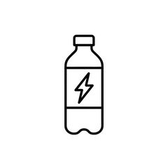 Obraz premium Energy Drink Bottle Icon Line Art