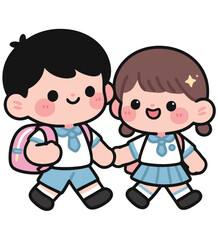 School Kids Holding Hands