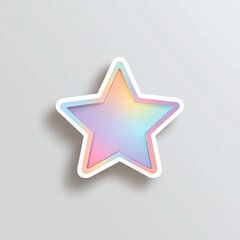 Pastel star sticker graphic