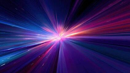 Abstract vibrant burst of light