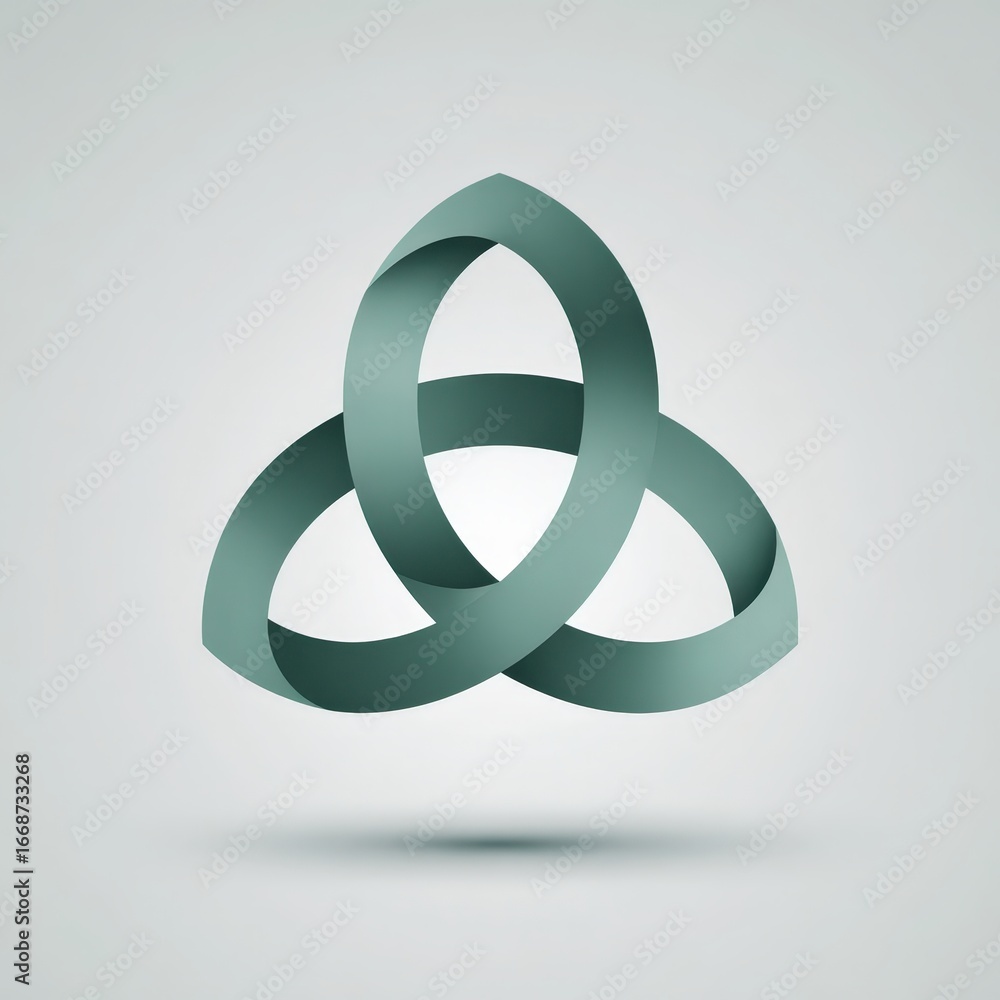 Poster Abstract Circular Icon with Intersecting Blank Signs on Gradient Background