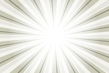 Obraz premium Antique pewter gray background with white sun ray. Pattern of starburst. Abstract texture with light of sunburst. Radial beam of sunlight. Retro background with flash. Design of sunbeams. Vector.