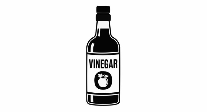 black and white vinegar bottle clip art preview
