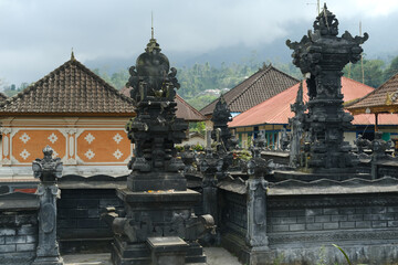 Black Stone Structures of a Balinese Family Temple