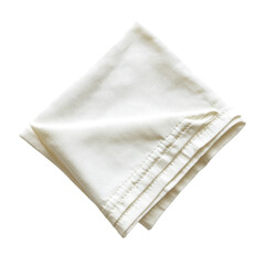 Clean White Facial Tissue or Napkin Folded isolated on a white transparent background