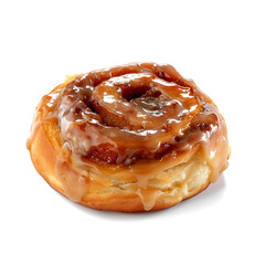 Fototapeta premium Golden Cinnamon Roll with Glaze