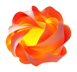 PNG Orange organic shape form abstract glowing light.