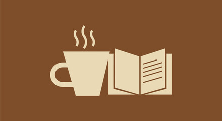 Coffee And Book Illustration.