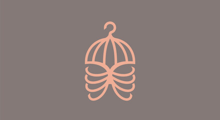 Ribcage Birdcage Hanger Logo: Confinement in Fashion.