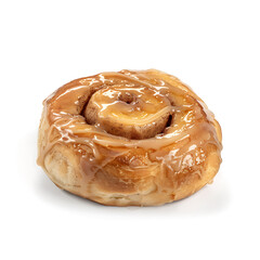 Fototapeta premium Golden Cinnamon Roll with Glaze