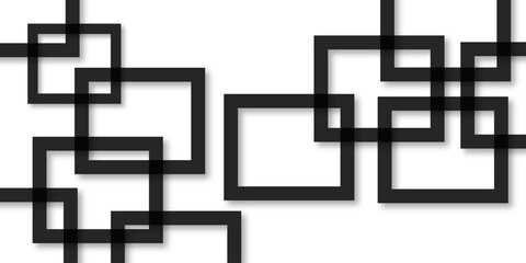 Abstract black lines on white background. luxury white geometric random lines with pattern. Modern white transparent material in triangle and squares shapes. abstract background vector illustration.