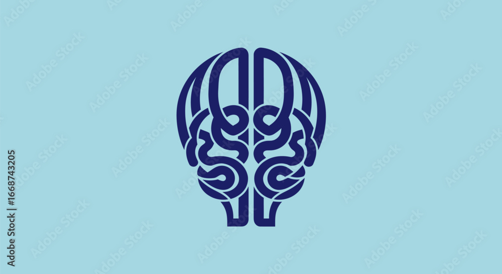 Poster intricate brain illustration representing intelligence and cognitive functions.