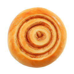 Fototapeta premium Golden Spiral Pastry with Swirled Layers