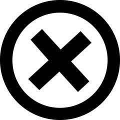 Cross mark icon button. wrong buttons and no checkmark icons , refusal icon. Vector illustration