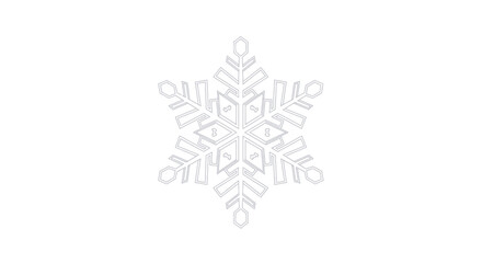 Fototapeta premium Intricate Snowflake Design for Winter and Holiday Themes.