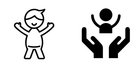 Child Care Icon Parenting Family Protection Support Nurturing Love