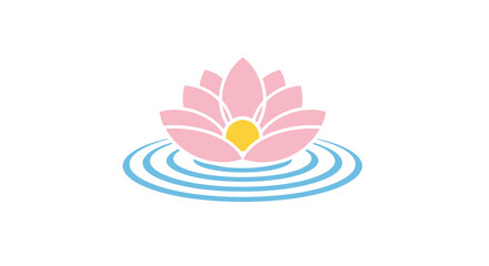 Elegant Lotus Flower Floating on Water Symbolizing Peace and Serenity.