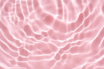 Abstract pink water background with streaks of water.