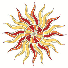abstract sun vector