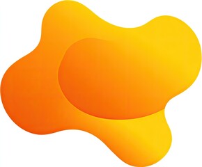 Abstract, fluid orange blob graphic