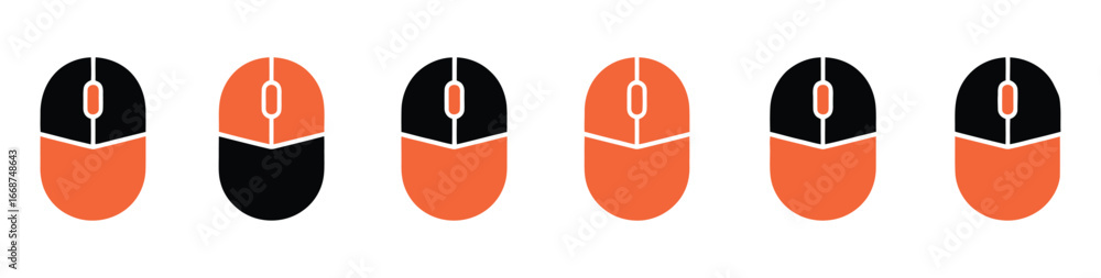Aufkleber vibrant computer mouse icons bring a modern tech feel to your designs, perfect for ui and ux project