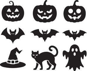 Obraz premium Vector art of Halloween icons