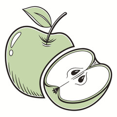 apple with a worm