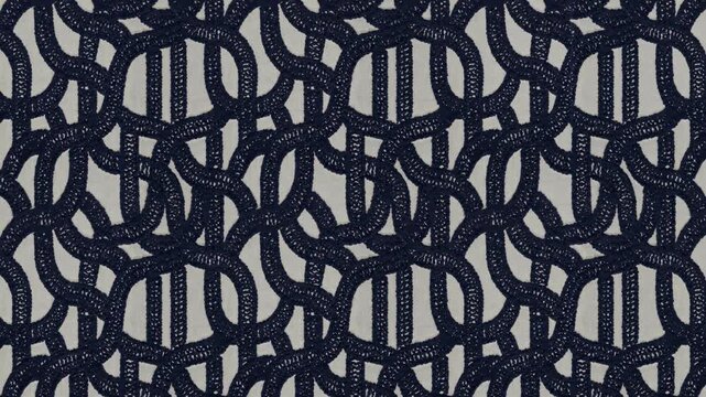 Abstract felted animation of textile jacquard pattern